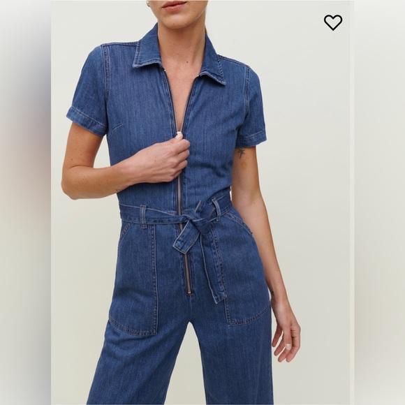 Cassidy Denim Jumpsuit - Reformation - Picture 2 of 5
